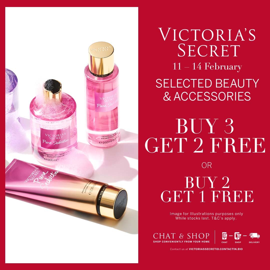 VICTORIA'S SECRET BUY 3 GET 2 FREE on Select Beauty & Accessories