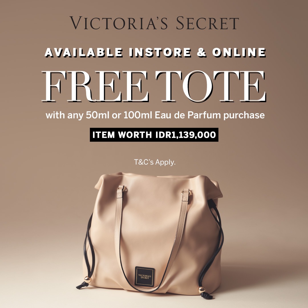 Dangle Ashley Furman I found it VICTORIA'S SECRET FREE Beauty Tote Bag with any Fine Fragrance purchase |  CENTRAL PARK MALL JAKARTA