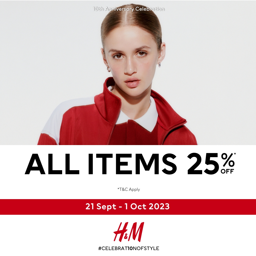 H&M Disc. up to 25% OFF | CENTRAL PARK MALL JAKARTA